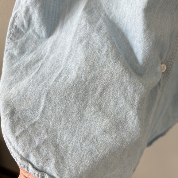 Vintage FORENZA Light Blue Denim Button Down Sleeveless Top Small - Picture 7 of 8